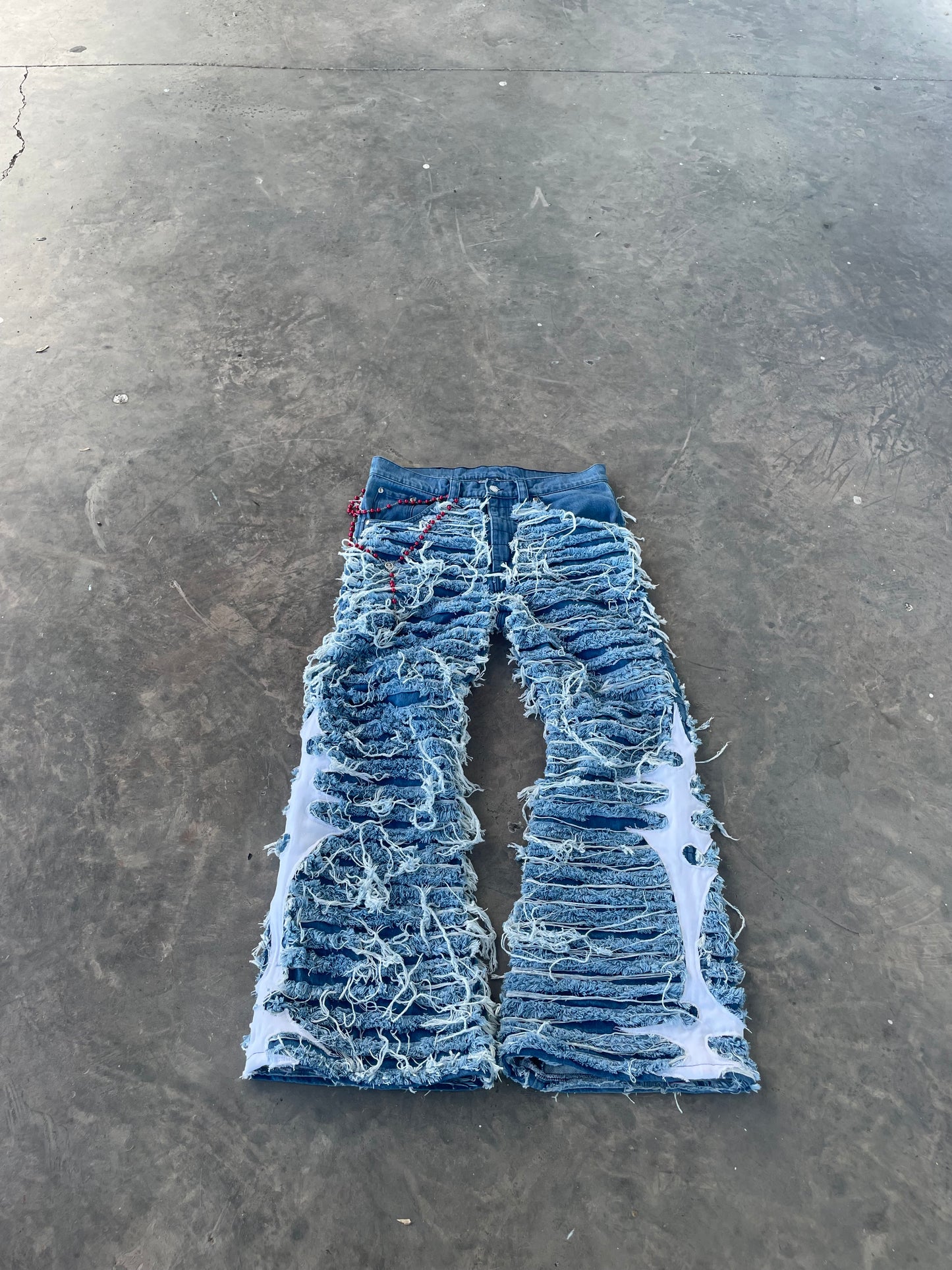 pxntah DISTRESSED BLUE JEANS