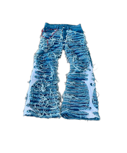 pxntah DISTRESSED BLUE JEANS